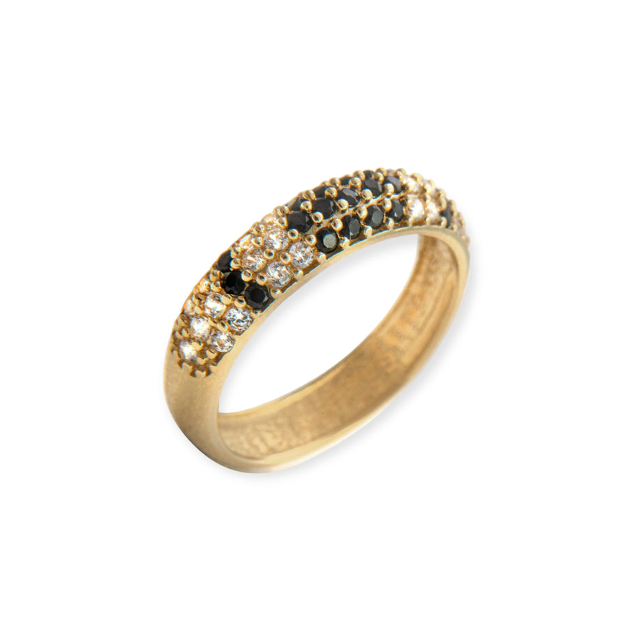 Eleanore 18K Gold Plated Sterling Silver Bold Ring, Night