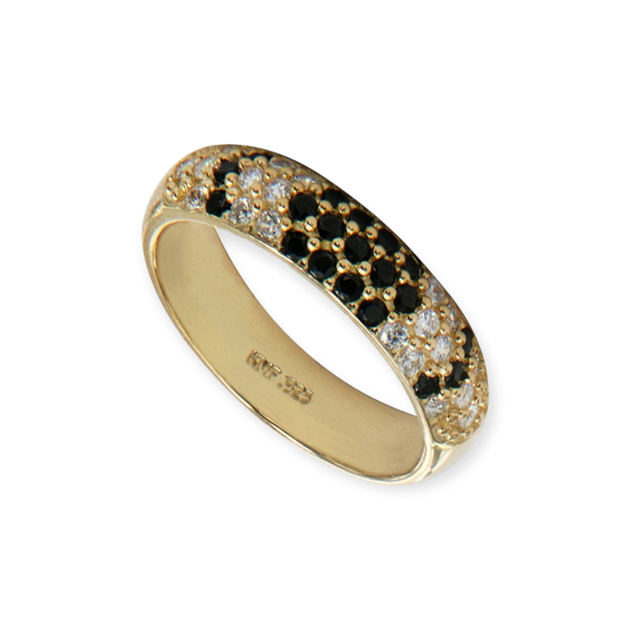 Eleanore 18K Gold Plated Sterling Silver Bold Ring, Night