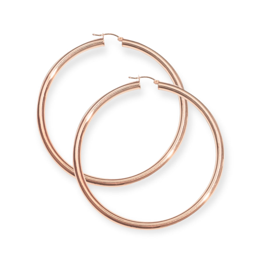 3" Classiqué Hoops, 18K Rose Gold Plated Sterling Silver