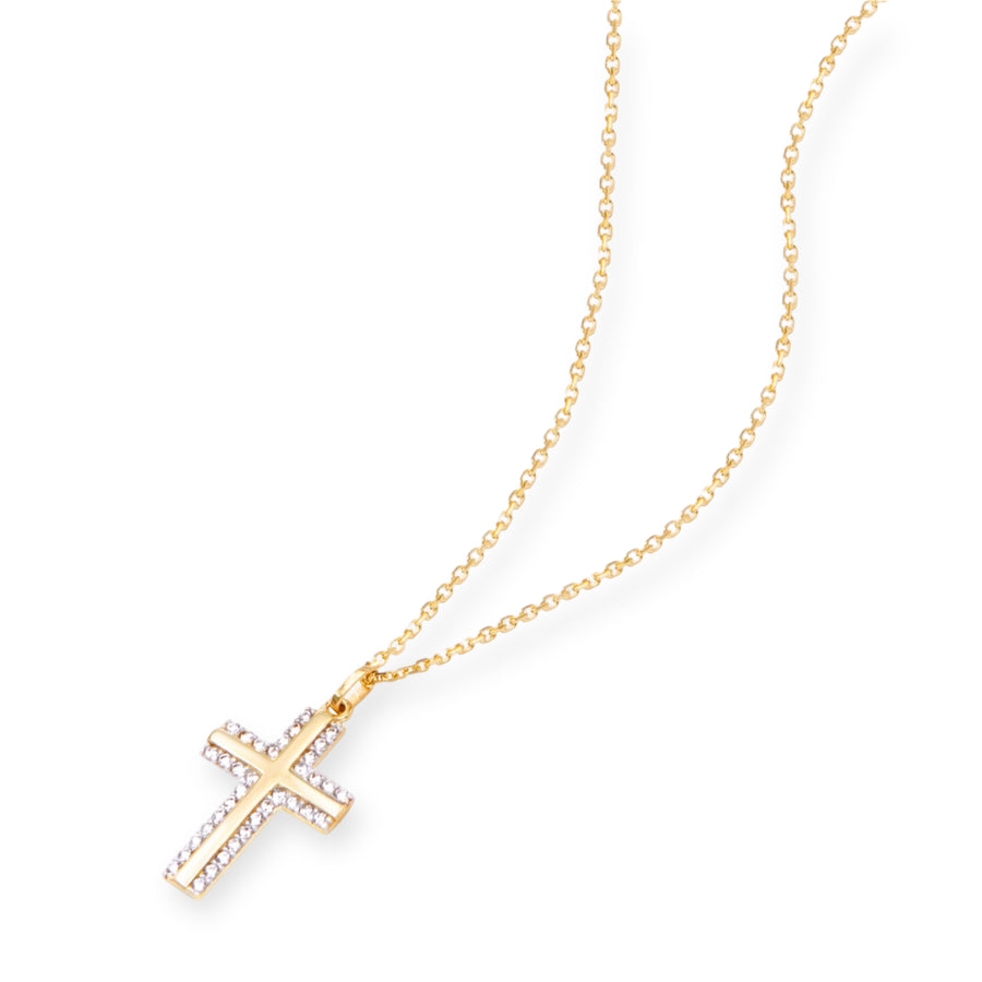 Cross 14K Gold Pendant Necklace