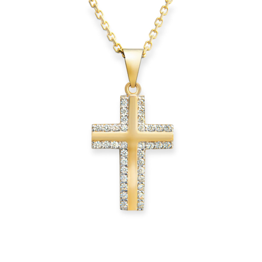 Cross 14K Gold Pendant Necklace