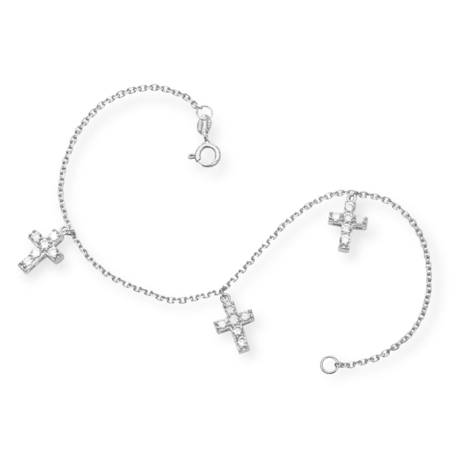 Katharine McPhee 2.25ctw Pavé Cross Bracelet - Sterling Silver