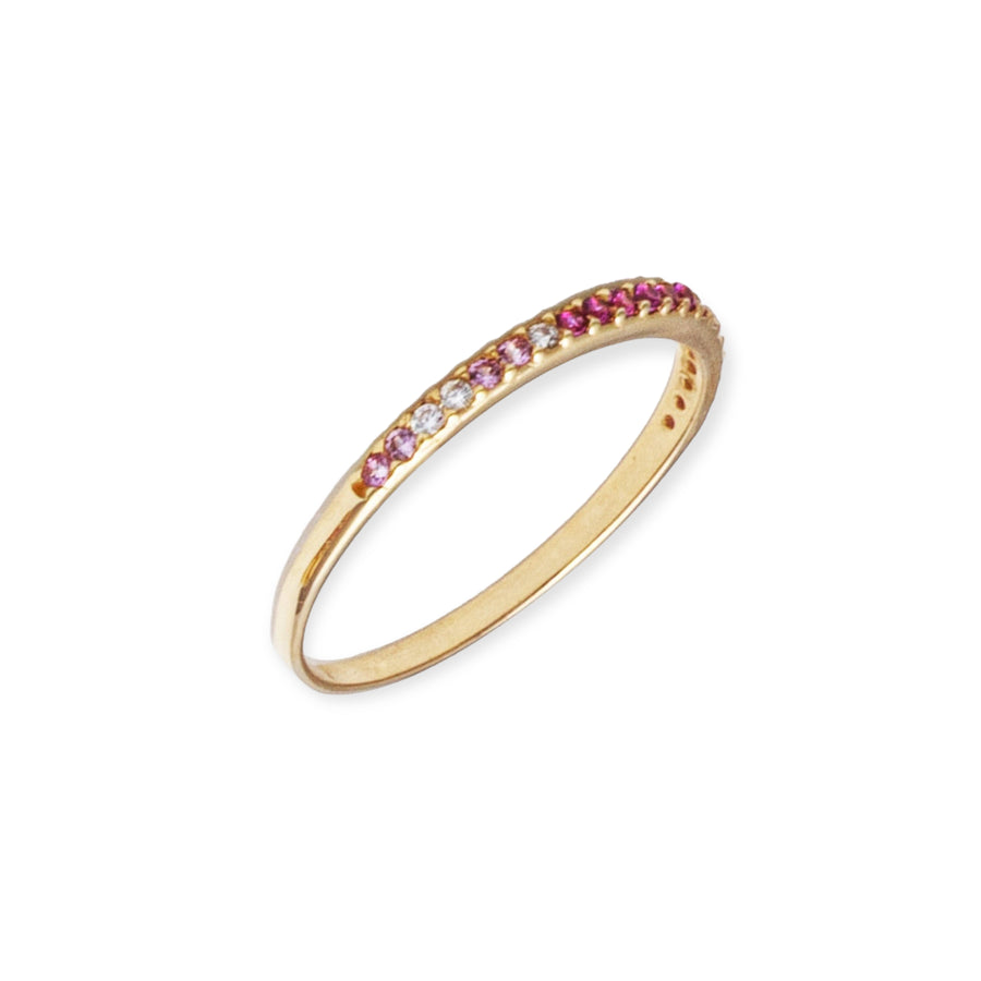 Eleanore 18K Gold Plated Sterling Silver Mini Ring, Pink Blush