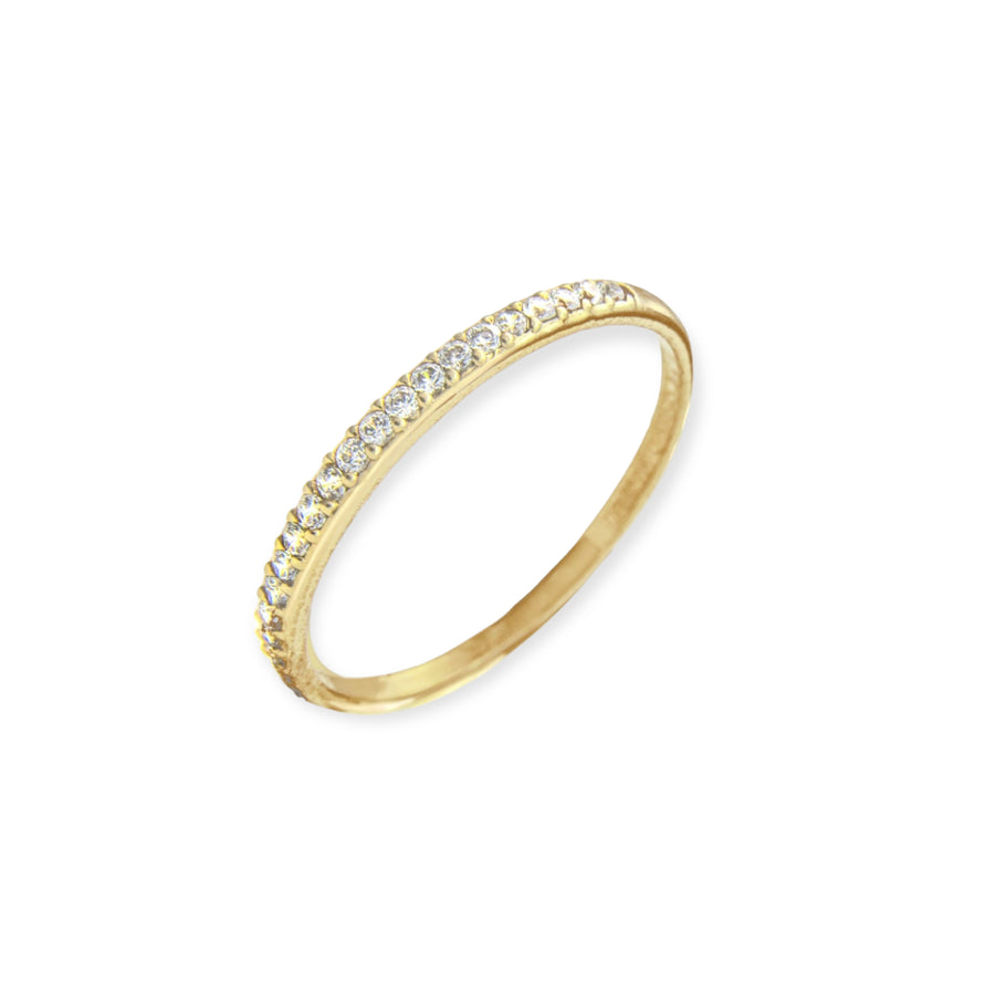Eleanore 18K Gold Plated Sterling Silver Mini Ring, Brilliant White