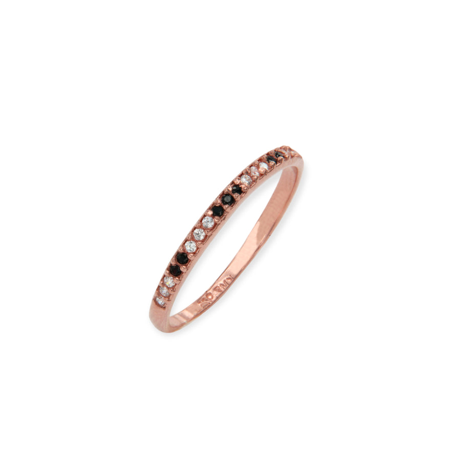 Eleanore 18K Rose Gold Plated Sterling Silver Mini Ring, Night