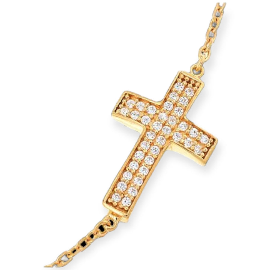 Katharine McPhee Inspirational Cross Chain Necklace - Sterling Silver