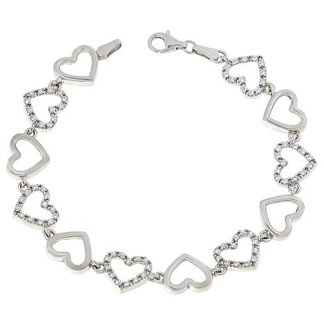 Katharine McPhee Heart Link Bracelet - Sterling Silver