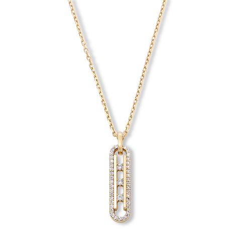 Katharine McPhee Pavé Paperclip Drop Necklace