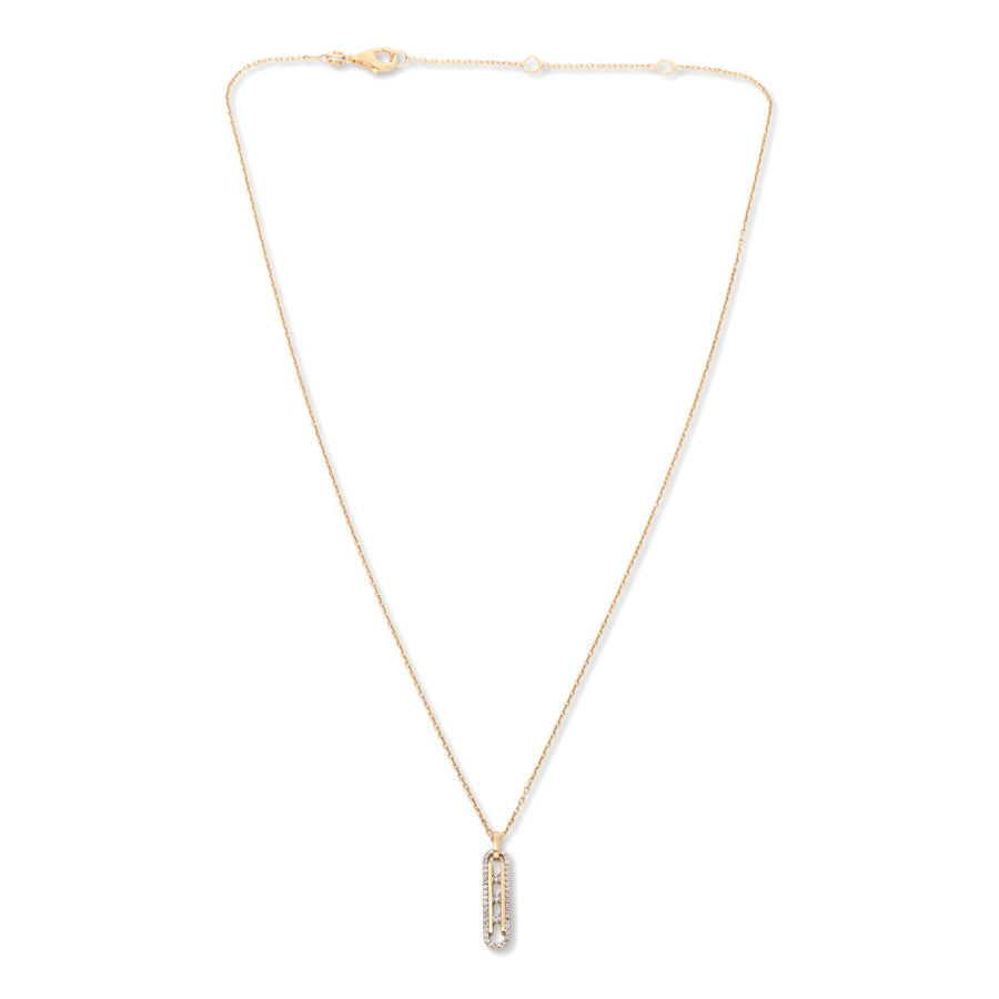 Katharine McPhee Pavé Paperclip Drop Necklace