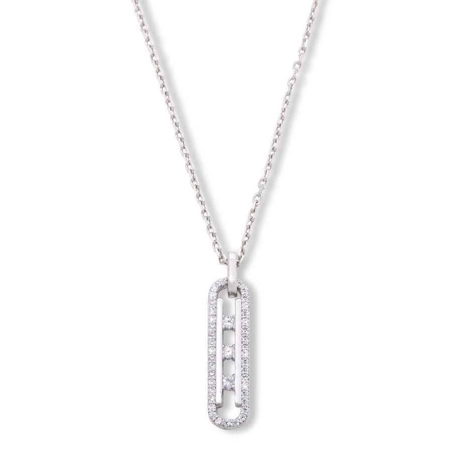 Katharine McPhee Pavé Paperclip Drop Necklace